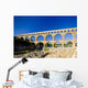 Roman aqueduct, Pont du Gard, Languedoc-Roussillon, France Wall Mural