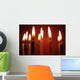 Closeup of Birthday Candles All Lit Wall Mural