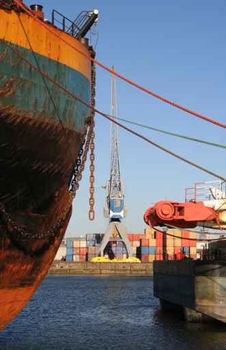 Ships and Cranes Wall Decal