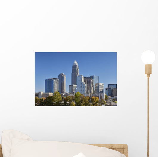 Skyline Charlotte North Carolina Wall Decal
