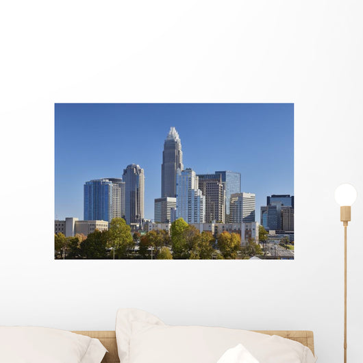 Skyline Charlotte North Carolina Wall Decal
