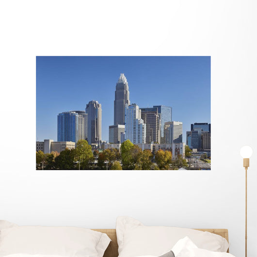 Skyline Charlotte North Carolina Wall Decal