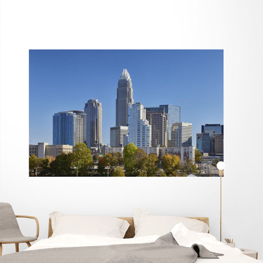 Skyline Charlotte North Carolina Wall Decal