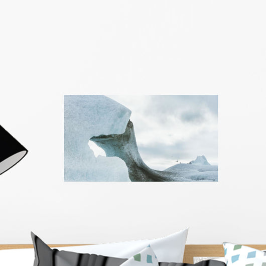 A Unique Ice Formation Forming An Arch Wall Mural