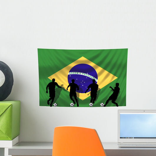 Soccer for Soccer World Cup Team Brazil Wall Mural