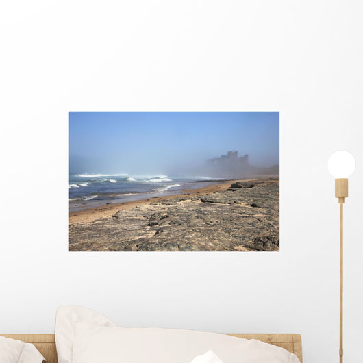 Bamburgh Castle In The Fog Wall Mural