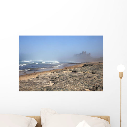 Bamburgh Castle In The Fog Wall Mural