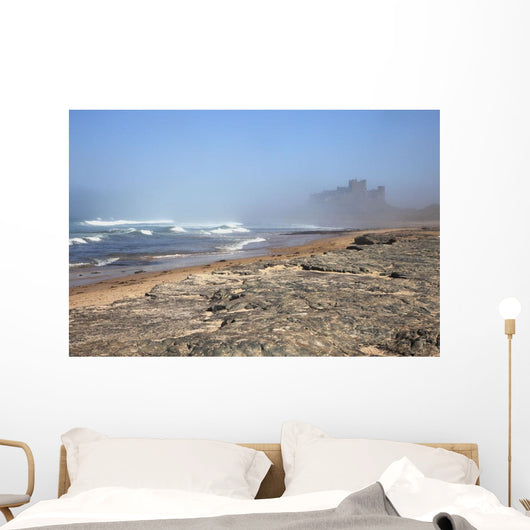 Bamburgh Castle In The Fog Wall Mural