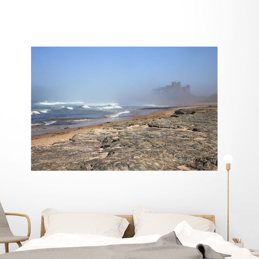 Bamburgh Castle In The Fog Wall Mural