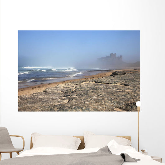 Bamburgh Castle In The Fog Wall Mural