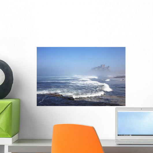 Bamburgh Castle In The Fog Wall Mural