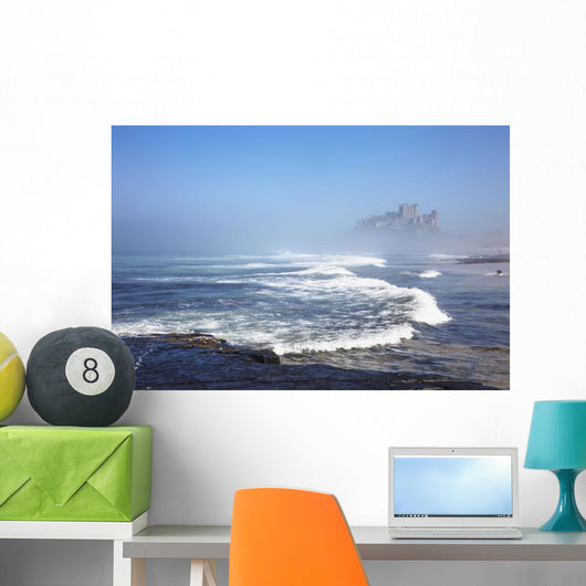 Bamburgh Castle In The Fog Wall Mural