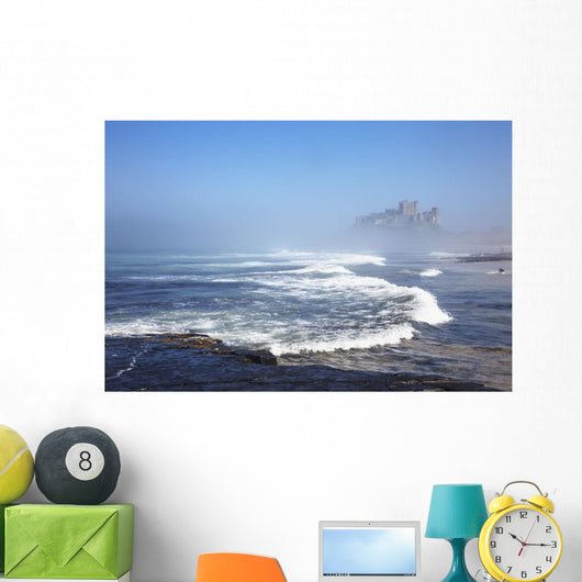 Bamburgh Castle In The Fog Wall Mural