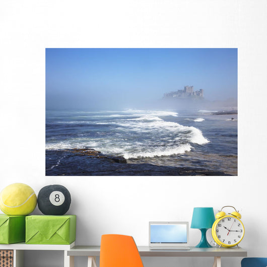Bamburgh Castle In The Fog Wall Mural