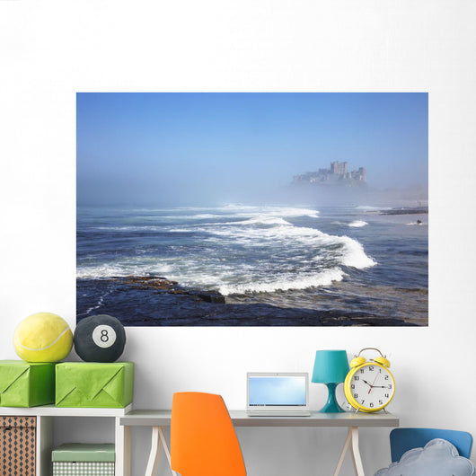 Bamburgh Castle In The Fog Wall Mural