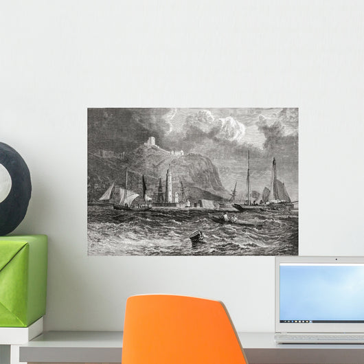 England Seen From The Sea Wall Mural