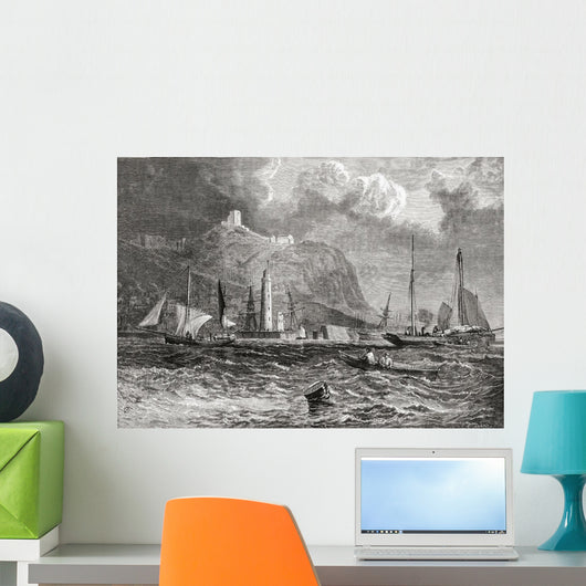 England Seen From The Sea Wall Mural