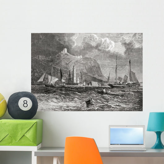 England Seen From The Sea Wall Mural