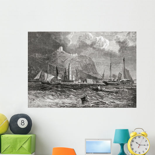 England Seen From The Sea Wall Mural