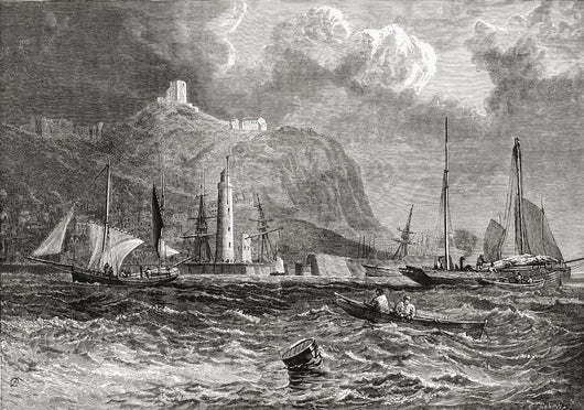 England Seen From The Sea Wall Mural