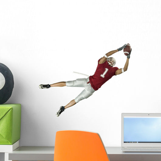 Jump Catching Football Wall Decal