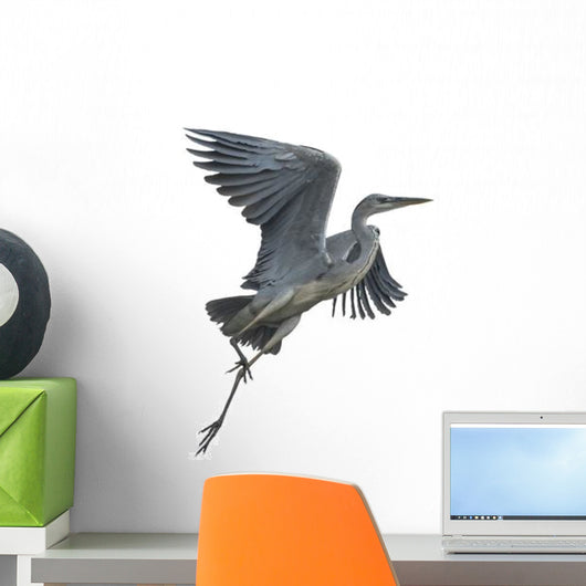 Flying Grey Heron Wall Decal