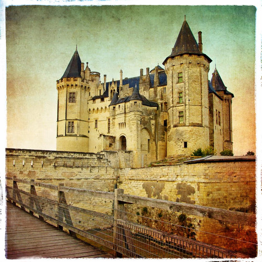 Saumur Castle - Retro Styled Picture Wall Mural