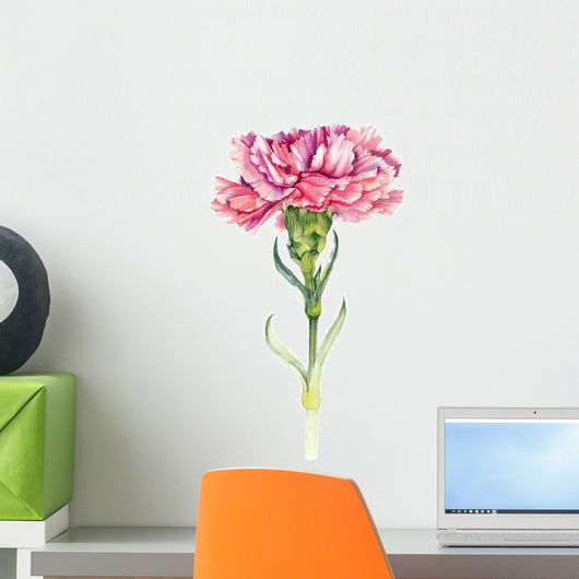 Pink Carnation Flower Wall Decal