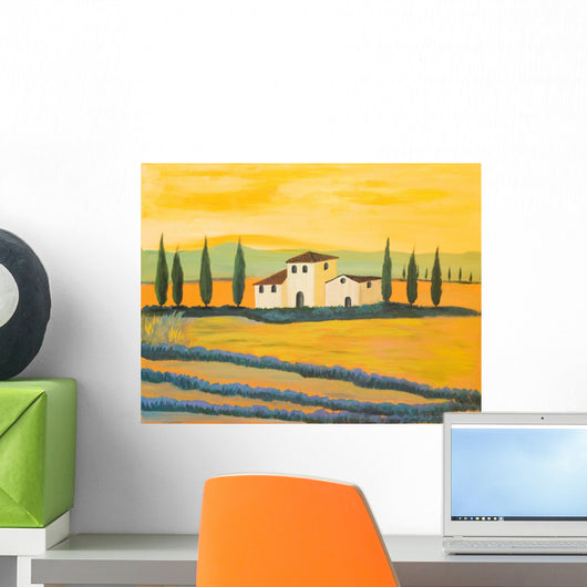 Tuscan Landscape in Acrylic Wall Mural