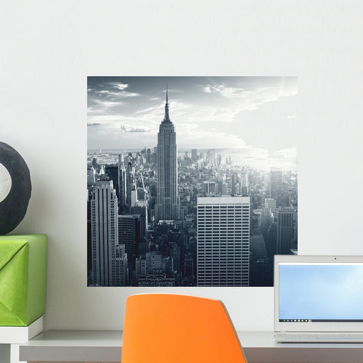 View to New York Manhattan at Sunset Wall Mural