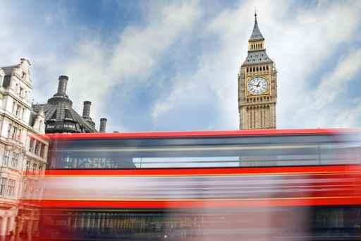 London Bus Passing Front Wall Decal