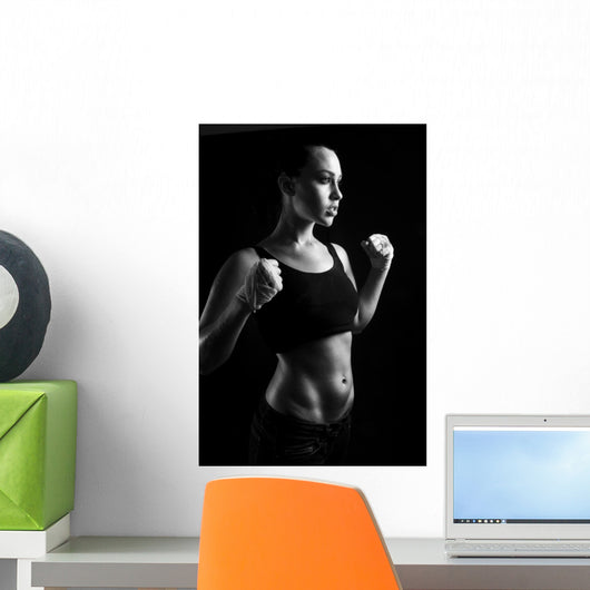 Toned female fitness body Wall Mural