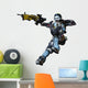 Warrior Robot Astronaut Girl Wall Decal