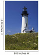 White Lighthouse With A Blue Sky And Wildflowers Wall Mural