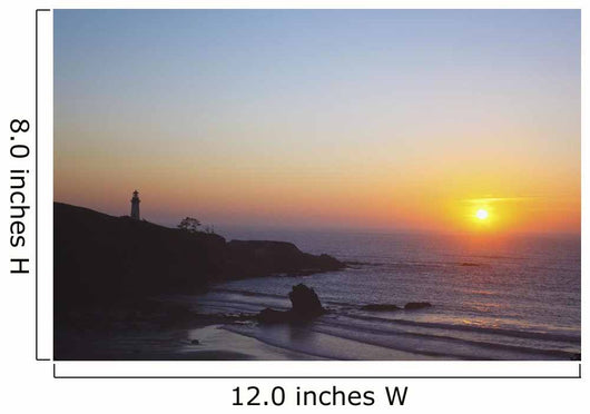 Sunset Over Yaquina Head Lighthouse Wall Mural