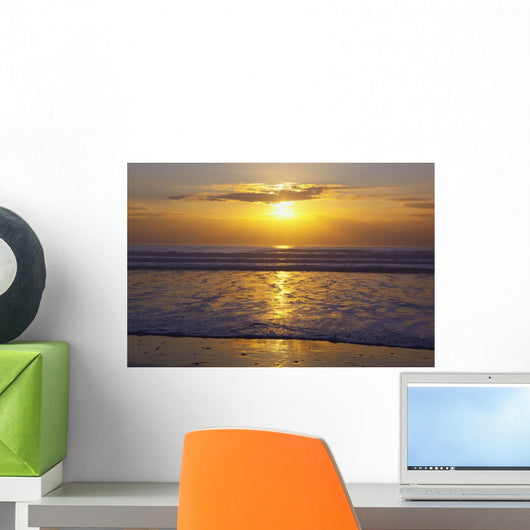 Sunset Over The Pacific Ocean Along The Oregon Coast Wall Mural