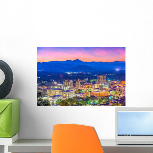 Asheville North Carolina USA Night Wall Decal