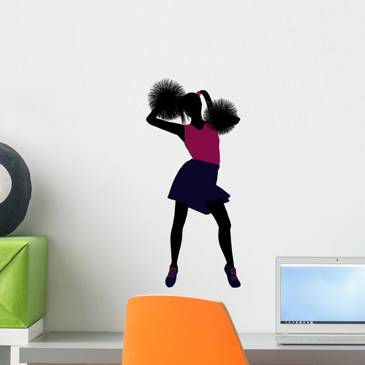 Cheerleader Silhouette Wall Decal