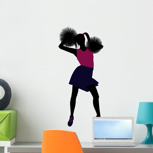 Cheerleader Silhouette Wall Decal