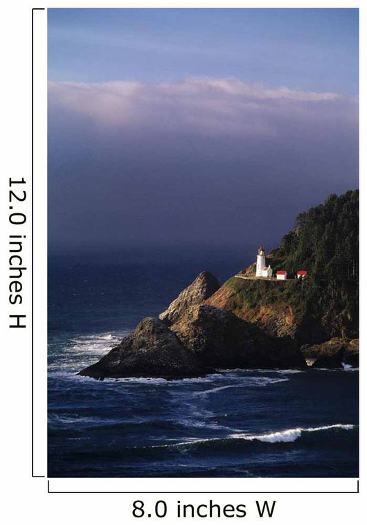 Heceta Head Lighthouse Overlooking Ocean And Waves Wall Mural