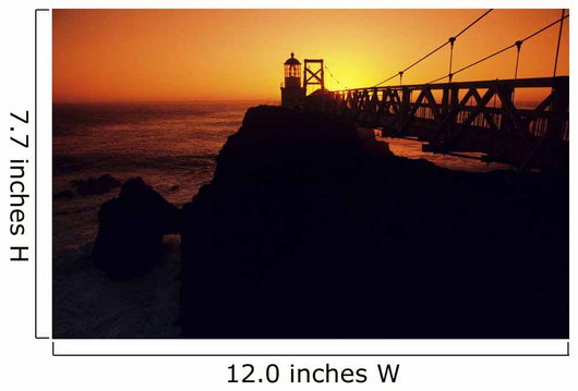 California, San Francisco Bay, Point Bonita Lighthouse At Sunset Wall Mural
