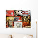 Hawaii, Collage Of A Red Firetruck And All Its Components Wall Mural