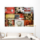 Hawaii, Collage Of A Red Firetruck And All Its Components Wall Mural