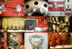 Hawaii, Collage Of A Red Firetruck And All Its Components Wall Mural