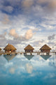 Bungalows Over Beautiful Turquoise Ocean Wall Mural