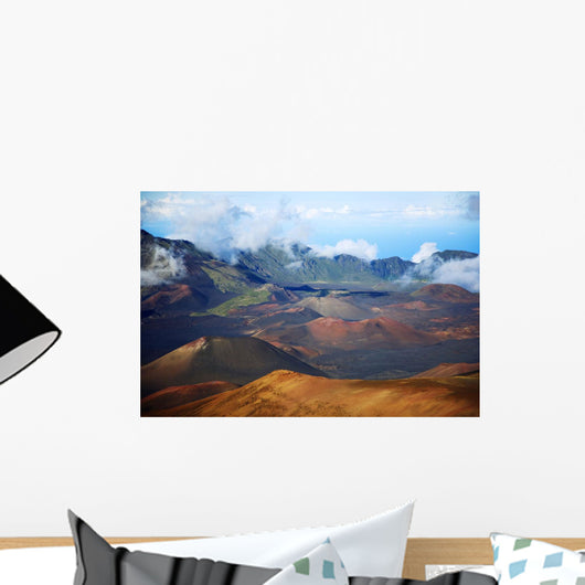 Hawaii, Maui, Haleakala National Park, Haleakala Crater Wall Mural