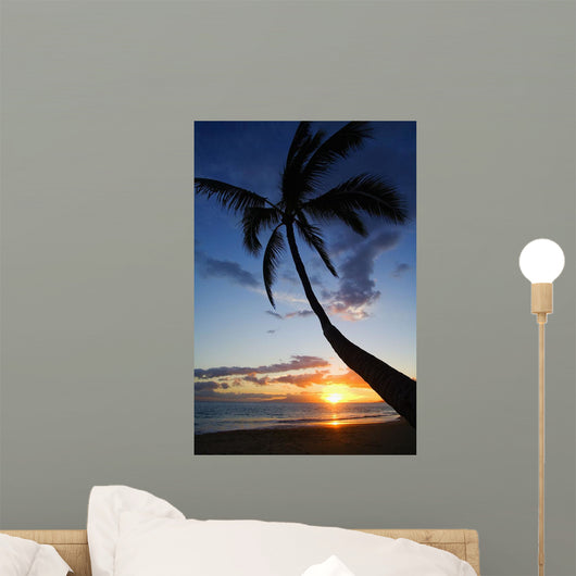 Hawaii, Maui, Kihei, Sunset At Kamaole Beach One Wall Mural
