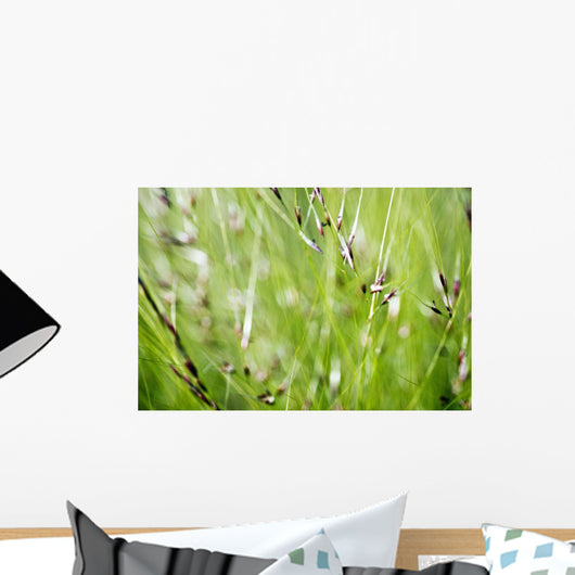 Abstract Of Green Ornamental Grass Wall Mural