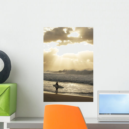 USA Hawaii Oahu Surfer Wall Decal