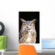 Great Horned Owl Portrait Wall Mural